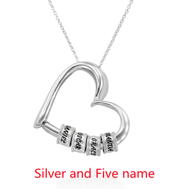 Personalized Heart Necklaces Women Jewelry Custom Name Necklaces & Pendants Mothers Day Gift